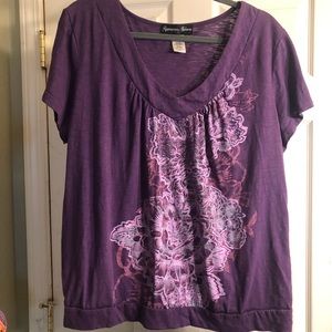 Plus size Appropriate Behavior 3x purple Blouse